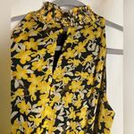 Sam Edelman Floral Yellow and Black Smocked High Waist Dress 8 Photo 5