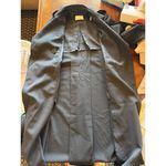 Sandro Coat Women Medium Black Wool Blend Double Breasted Trench Overcoat Luxury Photo 12