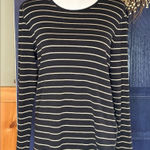 Ralph Lauren Lauren Black and Gold Striped Long Sleeve Top Photo 0