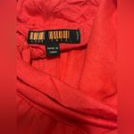 Love Tree Vibrant Red Wide-Leg Pants Linen Viscose Stretchy Photo 5