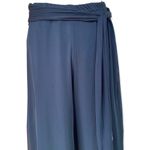 Vintage 90's/Y2K Lined Tie Waist Palazzo Pants Black Size Small Photo 3