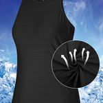 Workout Athletic Gym Racerback Tank Top Quick Dry Cooling & Lightweight Black M Size M Photo 3