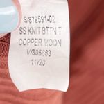 Old Navy  Rib-Knit Button-Front Shift Dress Copper Moon Burnt Orange Size XL Tall Photo 6