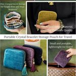 Turquoise Travel Jewelry Case, Velvet, 5 Separate Compartments ~NEW~ Blue Photo 12