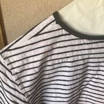 Talbots Striped Black and White pique T-Shirt petite small Photo 1