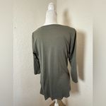 J. Jill Shirt Top‎ Womens Small Green 3/4 Sleeve V Neck Pullover Photo 2