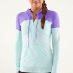Lululemon  Runbeam Hoodie Aquamarine / Power Purple Photo 1