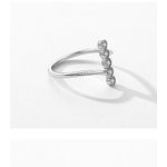 Boutique NEW Women's‎ Bezel Set Simulated Diamond Platinum-Plated S925 Band Ring, 6 Photo 7