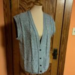 Vintage Gray Grandpa Sweater Vest Cardigan Size L Photo 3