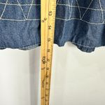 BCBGeneration  Boho Mini Skirt Womens Large Blue Chambray Embroidered Indie Y2K Photo 5
