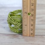 Vintage Bracelet Beaded Green Wrap Bracelet Photo 8