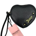 Juicy Couture  Heart Coin Purse Black Gold Logo Photo 0