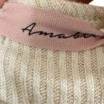 Knit Midi Dress Cut Out Cover Up Size Medium Tan Photo 7