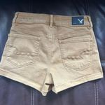 American Eagle AE High Rise Mustard Yellow/tan Denim Shorts Photo 1
