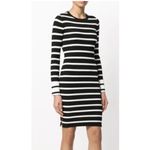 Theory  Mini Dress Stripe Crewneck Jersey Photo 1