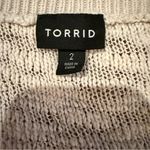 Torrid Off White Gray Long Sleeve V Neck Knit Pullover Sweater Sz 2X Photo 4