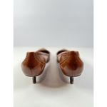 AERIN Heels Brown Leather Pythian Pointed Pumps Slip On Sandals Court US 7 M Photo 6