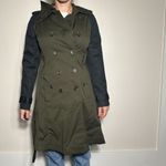 Altuzarra x Target Olive Green Black Belted Trench Coat Size Small Photo 6