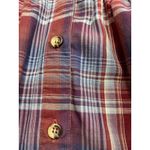 Socialite Western Plaid Button Up Top Womens Sz L Tie Hem Long Sleeve Rodeo Festival Boho Photo 3