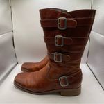 Wolverine  1883 Cognac Leather Square Toe Buckle Moto Size 7 M F8 Photo 3