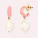 Kate Spade  Candy Drop Pearl Huggie Earrings NWT Photo 0