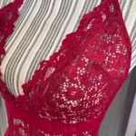 Victoria's Secret  Red All Lace Nightie Halter Babydoll Bodycon Garters XS new Photo 5