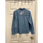 Christopher & Banks Denim Shacket Polar Bears Christmas Tree Reindeer Large Photo 5