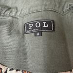 POL  Olive Green‎ Long Sleeve Utility Military Full Zip Jacket Size M Photo 5