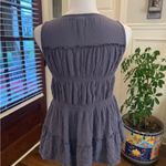 Knox Rose  Dusty Blue Sleeveless Tiered Tank Top Photo 1