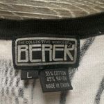 Berek Knit Black & White Geometric Tank Top Jeweled Neckline L Size L Photo 1