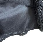 Jkara NWT Black Beaded Drape Neck Cap Short Sleeve Lined Blouse Size S Photo 3