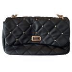 Badgley Mischka Purse Shoulder Bag Black Quilted Gold Chain Pockets Photo 3