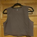 Yogalicious  Brown Sleeveless Crop Top Photo 1