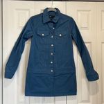ZARA Denim Shirt Dress Blue Women Small Photo 0