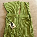 Revolve Callahan Elodie Knitwear Flare Pant Ribbed Basil Green Small Photo 4