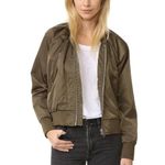 Free People  Olive Midnight Bomber Jacket Size S Photo 2