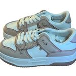 Liliana Women’s Lace Up White Sneakers Photo 0