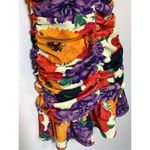 ASOS  Women's Floral Print Lined Sleeveless Ruched Mini Dress Multicolor Size 6 Photo 6
