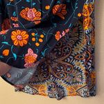 Anthropologie Fig & Flower XL X-LARGE Navy Multicolor Floral Tunic Blouse Photo 5