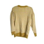 Joie  Womens M Oversized Butter Yellow Gingham Cardigan Preppy Academia Grandpa Photo 2
