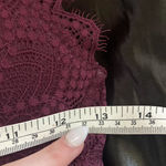 PINK - Victoria's Secret Victoria’s Secret PINK lace halter bralette in a deep maroon shade Photo 3