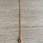 Christian Dior  Vintage Gold Tone Logo Pendant Necklace Adjustable Chain Photo 1