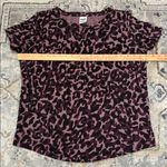 Victoria's Secret Burgundy, pink and Black Leopard Print Tee Photo 5