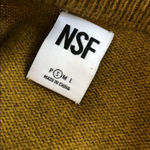 NSF CLOTHING Elise Balloon Sleeve Sweater Dress S Gold Photo 8