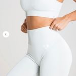 women's best Power Seamless Leggings Washed Light Gray Photo 3