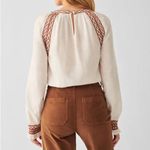 Faherty  White embroidered blouse Photo 1