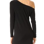 Norma Kamali REVOLVE Black One Shoulder Long Sleeve Midi Dress M 38 Chic Stretch Photo 1