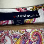 Denim 24/7 Maxi Dress Womens L Multicolor Paisley Button Down Hippie Boho Pink Size L Photo 3