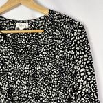 Japna  Black & White Floral Smocked Long Sleeve Blouse XS Photo 2