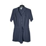 Athleta Avenue Romper Small Navy Blue Comfort Travel Lightweight Preppy #AB13-3 Photo 1